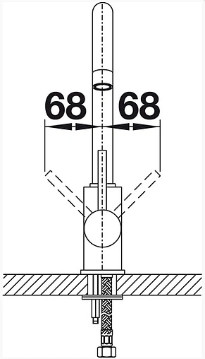 Смеситель для кухни Blanco Mida Silgranit чёрный матовый 526777