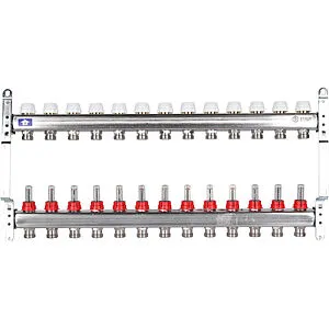 Группа коллекторная с расходомерами 13 отводов 1&quot;в/в x ¾&quot;ек Stout SMS 0917 000013, 4