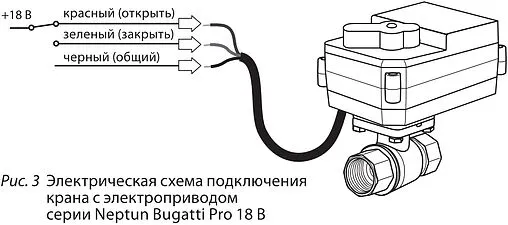 Кран шаровый с электроприводом Neptun Bugatti Pro ½&quot; 18В 100037093200