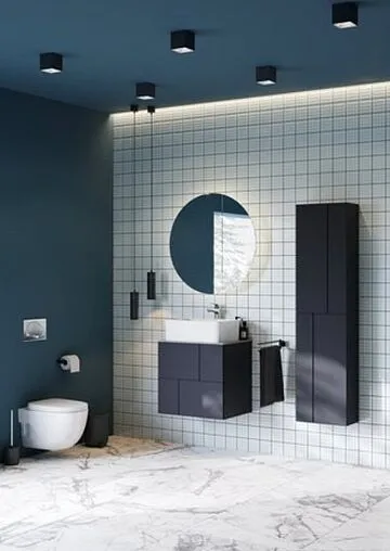 Тумба-умывальник подвесная Roca Luna 60 синий ZRU9307766+