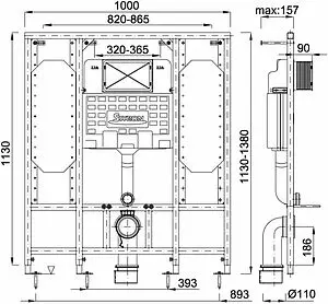 Инсталляция для подвесного унитаза Styron Niagara STY-740-MK Инсталляция для подвесного унитаза Styron Niagara STY-740-MK, 2