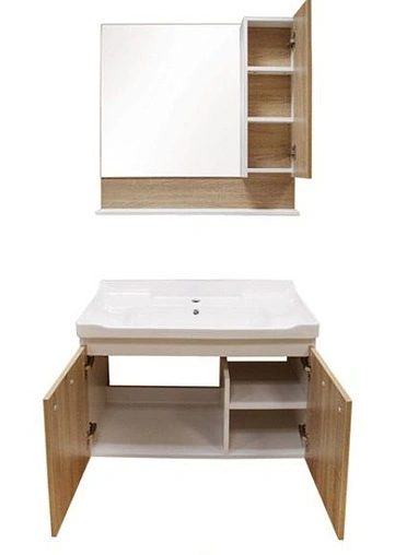 Тумба-умывальник подвесная Comforty Рига 80 дуб сонома/белый 00004139026CF