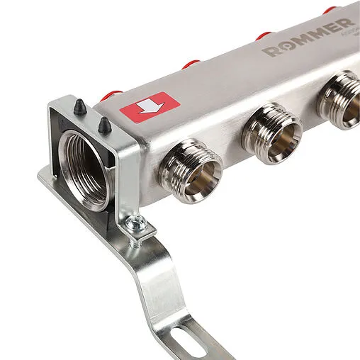 Группа коллекторная без расходомеров 4 отвода 1&quot;в/в x ¾&quot;ек Rommer RMS-3201-000004