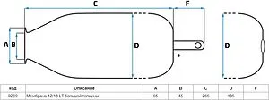 Мембрана для гидроаккумулятора SeFa 12/18 LT-45-65 F0A0269 Мембрана для гидроаккумулятора SeFa 12/18 LT-45-65 F0A0269, 2