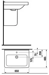 Раковина Jika Cubito 65 белый 8104240001041, 3