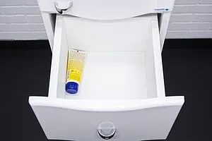 Шкаф-пенал напольный Айсберг Волна 30 R белый DA1006P, 3