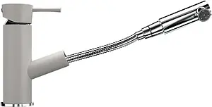 Смеситель для кухни с выдвижным изливом Ulgran белый U-009-331 Смеситель для кухни с выдвижным изливом Ulgran белый U-009-331, 1