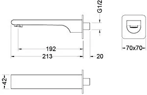 Излив для скрытого монтажа Aquatek Лира хром AQ1441CR, 2