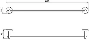 Полотенцедержатель Aquatek Бетта хром AQ4614CR Полотенцедержатель Aquatek Бетта хром AQ4614CR, 2