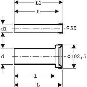 Комплект канализационной арматуры для инсталляции Geberit 152.438.46.1, 3