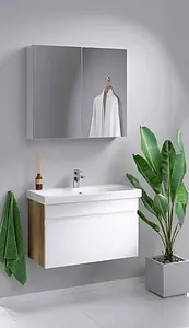 Тумба под умывальник подвесная Aqwella Smart 80 белый/дуб балтийский SRT0108DB Тумба под умывальник подвесная Aqwella Smart 80 белый/дуб балтийский SRT0108DB, 4