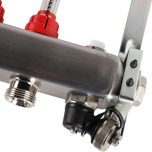 Группа коллекторная с расходомерами 9 отводов 1&quot;в/в x ¾&quot;ек Rommer RMS-1201-000009