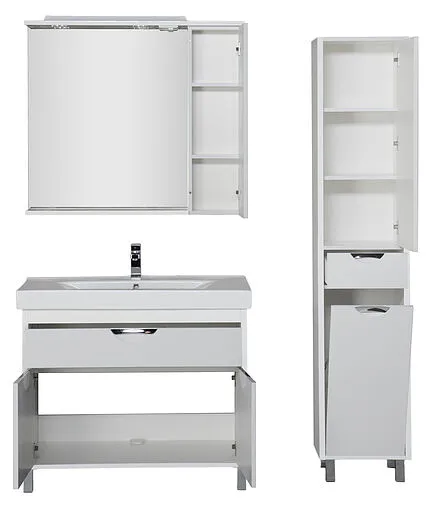 Шкаф-зеркало Aquanet Гретта 100 R белый 00179208