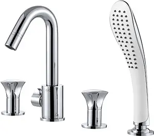 Смеситель на борт ванны на 4 отверстия D&K Hessen Grimm хром DA1384901 Смеситель на борт ванны на 4 отверстия D&K Hessen Grimm хром DA1384901, 1