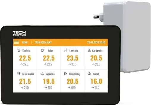 Проводная панель управления контроллером Wi-Fi TECH ST-M-9t черный WG.11.0587
