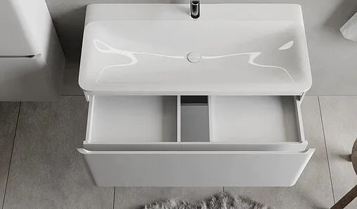 Тумба под умывальник подвесная Raval Welto 100 белый Wel.01.100/P/W/RL