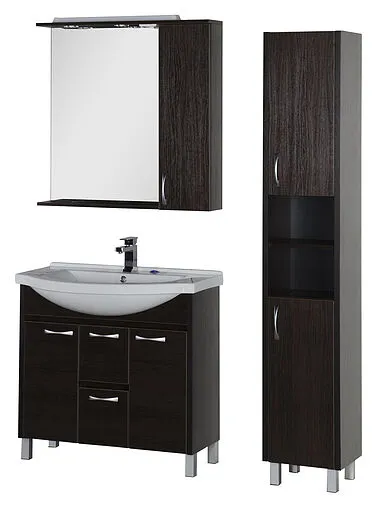 Шкаф-зеркало Aquanet Донна 90 R венге 00169179 Шкаф-зеркало Aquanet Донна 90 R венге 00169179