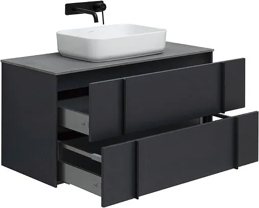 Тумба-умывальник подвесная Allen Brau Reality 100 антрацит 1.32007.AM+