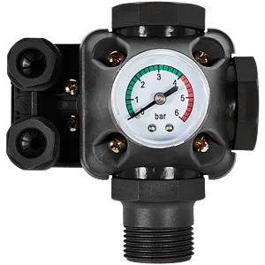 Реле давления с манометром и 3-х выводным штуцером Rommer KRS-7 RCS-0001-000053, 1