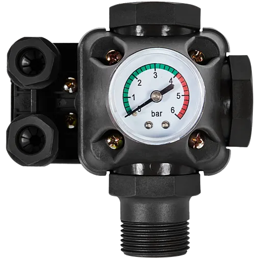 Реле давления с манометром и 3-х выводным штуцером Rommer KRS-7 RCS-0001-000053