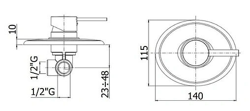Смеситель для душа скрытого монтажа Paffoni Berry хром BR010CR