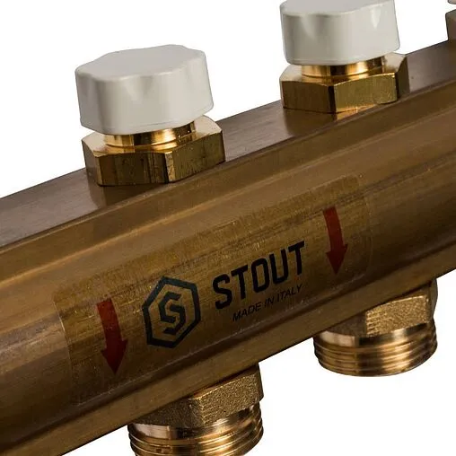 Группа коллекторная без расходомеров 7 отводов 1"в/в x ¾"ек Stout SMB 0468 000007