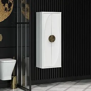 Шкаф-пенал подвесной двухстворчатый Opadiris Ибица 45 белый 00-00007078, 3