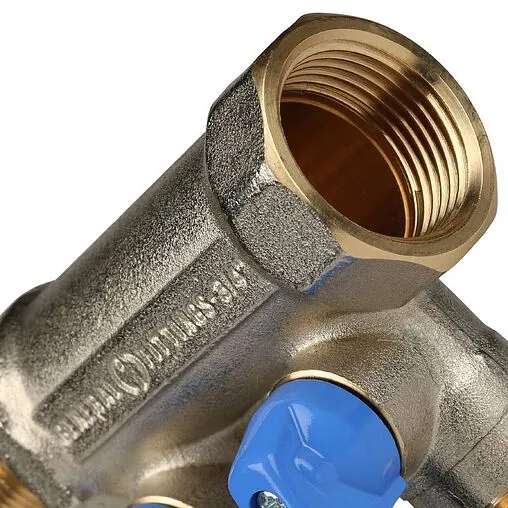 Коллектор запорный проходной 2 отвода синий ¾&quot;в/н x ½&quot;н Stout SMB 6201 341202