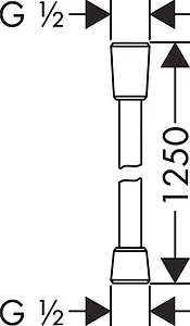 Шланг для душа Hansgrohe Comfortflex 125см хром 28167000 Шланг для душа Hansgrohe Comfortflex 125см хром 28167000, 3