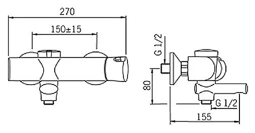 Термостат для ванны Oras Eterna хром 6375U