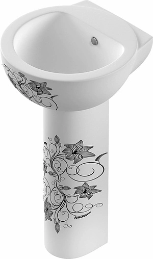 Пьедестал Sanita Luxe Art Flora белый ARTSLPD10