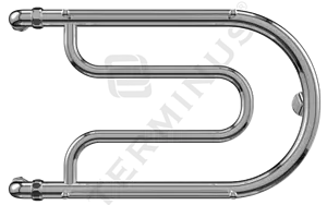 Полотенцесушитель водяной Terminus Фокстрот AISI 32х2 320х500 полированная сталь 4620768881237, 1