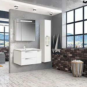 Тумба-умывальник подвесная Roca Lago 80 белый глянец 857296806+32799C000 Тумба-умывальник подвесная Roca Lago 80 белый глянец 857296806+32799C000, 4