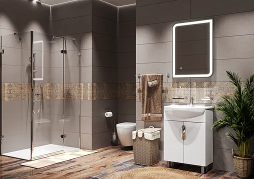 Тумба под умывальник напольная Айсберг Амур 60 белый DA2403T