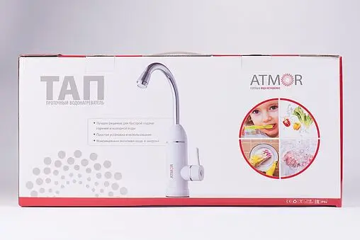 Водонагреватель проточный электрический Atmor Tap 3 KW белый/хром 3520061