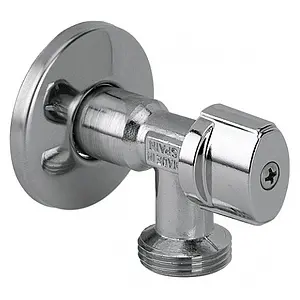 Кран шаровый угловой для бытовой техники ½"н x ¾"н хром Arco L-85 Mac 728MN Кран шаровый угловой для бытовой техники ½"н x ¾"н хром Arco L-85 Mac 728MN, 1