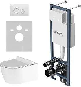 Комплект 6 в 1 Am.Pm Jupiter IS110101.DX77C1700 с кнопкой белый глянцевый Комплект 6 в 1 Am.Pm Jupiter IS110101.DX77C1700 с кнопкой белый глянцевый, 4