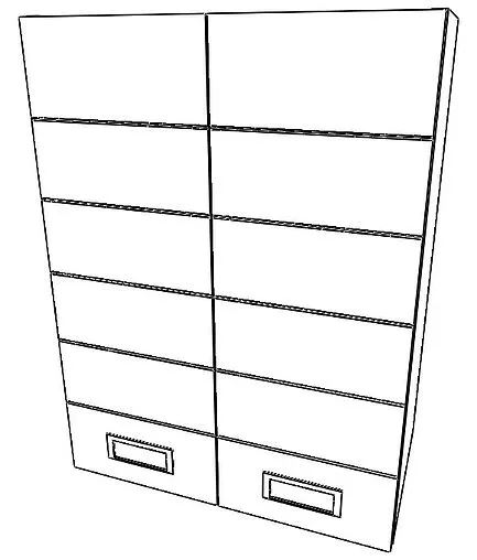 Шкаф двухстворчатый Домино Cube-2 50 белый DC5016H