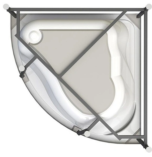 Ванна акриловая Radomir Альтея 125х125 2-01-0-0-1-219