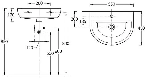 Раковина Kerama Marazzi Buongiorno 55 белый BG.NN.wb.55 Раковина Kerama Marazzi Buongiorno 55 белый BG.NN.wb.55