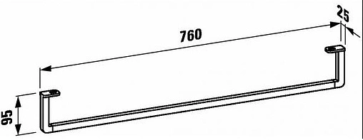 Полотенцедержатель Laufen Palomba 73 хром 3.8180.1.004.000.1