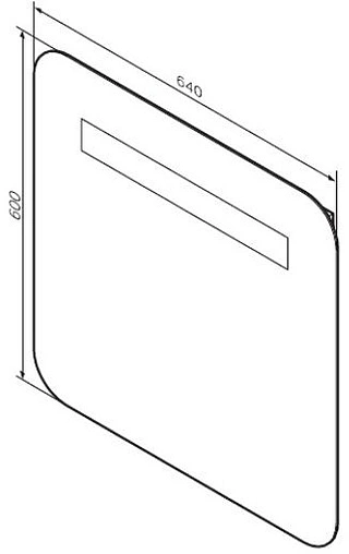 Зеркало с подсветкой Am.Pm Gem 64 M90MOX0641WG