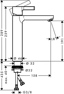 Смеситель для раковины Hansgrohe Metris S 190 хром 31026000 Смеситель для раковины Hansgrohe Metris S 190 хром 31026000, 2