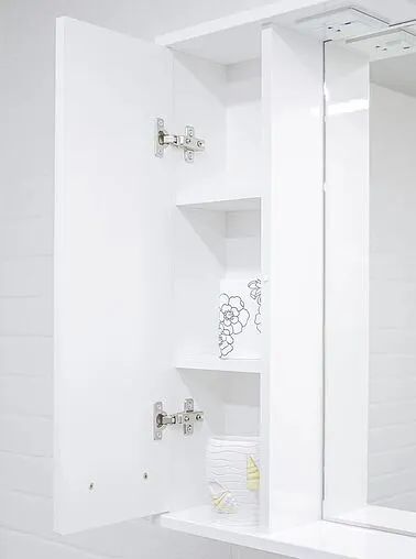 Шкаф-зеркало Домино Cube 80 L белый DC5010HZ