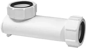 Горизонтальный самозакрывающийся сливной клапан Mc Alpine белый WHB1-32, 1