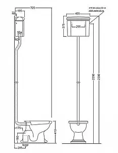 Бачок для унитаза Kerasan Retro белый 108001 Бачок для унитаза Kerasan Retro белый 108001, 2
