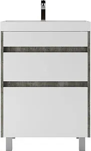 Тумба под умывальник напольный Домино Karlo 60 белый/бетон DK5314T, 3