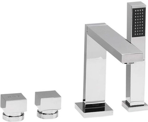 Смеситель на борт ванны на 4 отверстия Vega Qvadro хром 91А0305025
