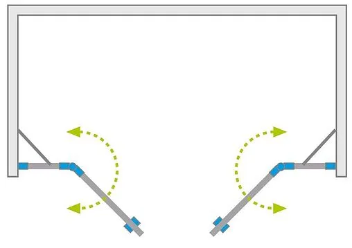 Дверь в нишу 1800мм прозрачное стекло Radaway EOS II DWD 180 3799930-01-01+3799870-01-01