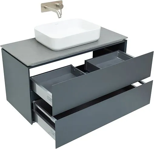 Тумба-умывальник подвесная Allen Brau Infinity 100 антрацит 1.21003.AM+